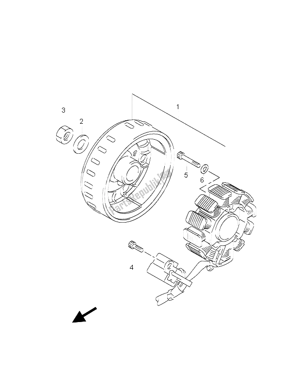 Tutte le parti per il Magnete del Suzuki AY 50A LC Katana 2005