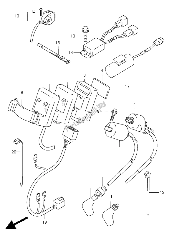 Toutes les pièces pour le électrique du Suzuki RM 125 2000