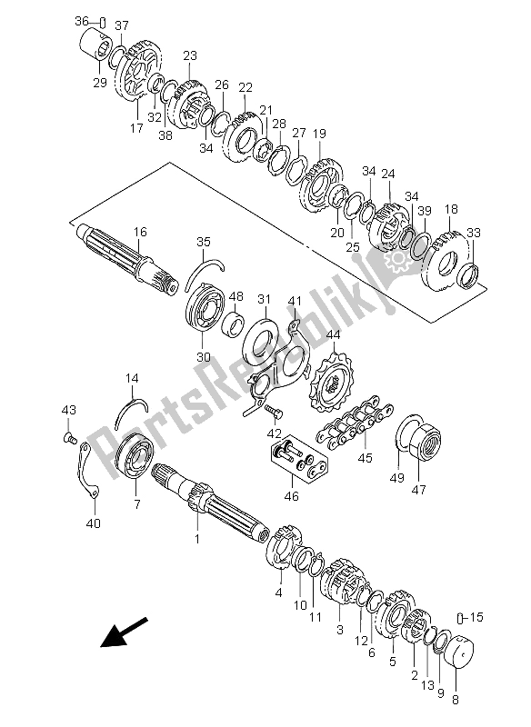 Tutte le parti per il Trasmissione del Suzuki GSX 750F 2006