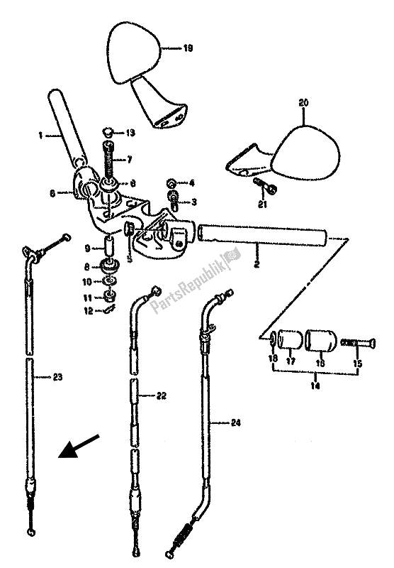 Todas las partes para Manillar de Suzuki GSX 750F 1992