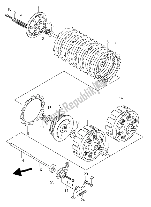 Toutes les pièces pour le Embrayage du Suzuki SV 650 NS 2001