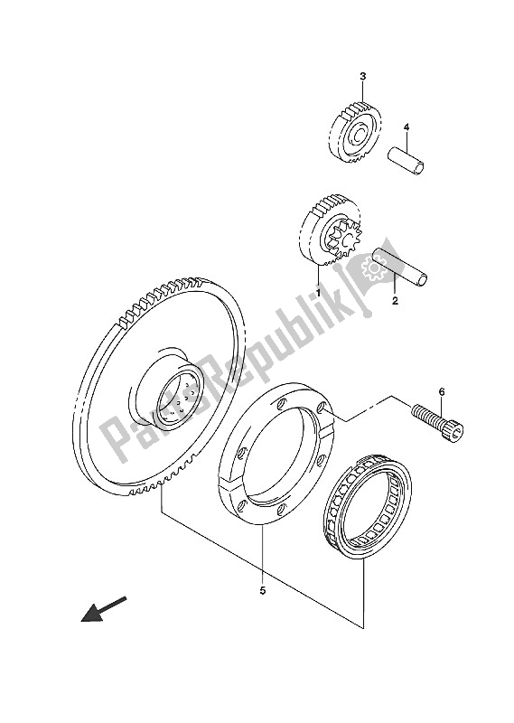 Tutte le parti per il Frizione Di Avviamento del Suzuki VL 800 Intruder 2016