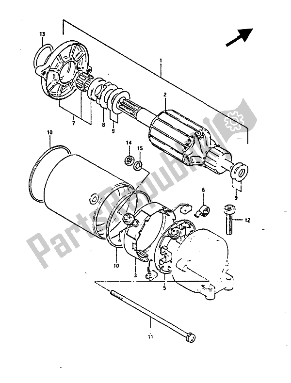 Tutte le parti per il Motore Di Avviamento del Suzuki GS 850G 1985