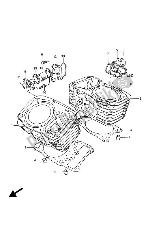 Wszystkie części do Cylinder Suzuki VS 750 Glfpefep Intruder 1987