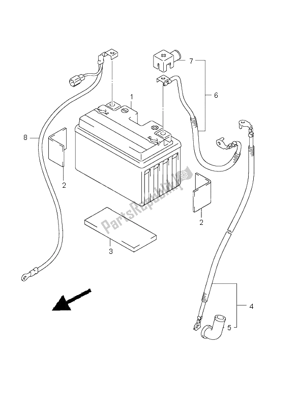 Tutte le parti per il Batteria del Suzuki GSX R 750 2001