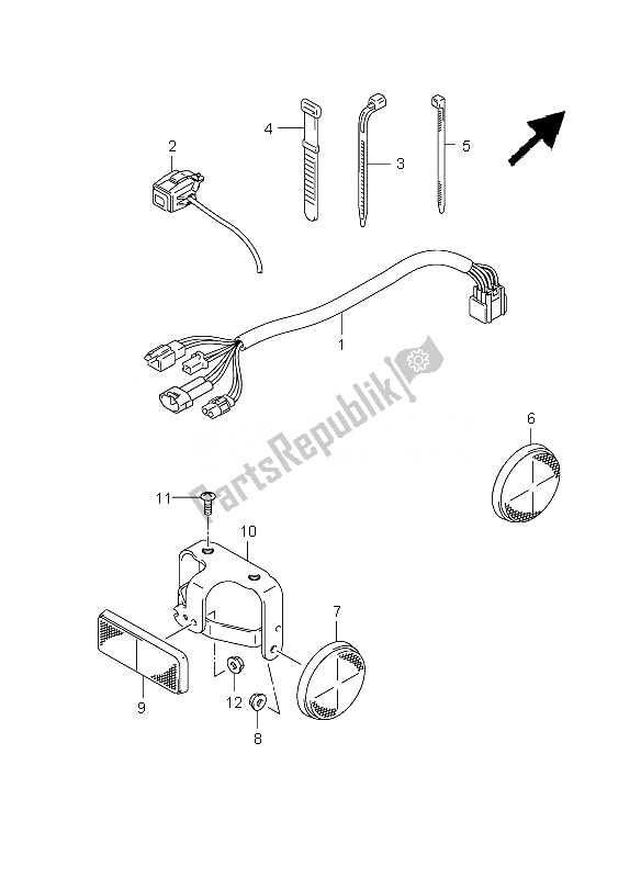 Tutte le parti per il Cablaggio Elettrico del Suzuki DR Z 125 SW LW 2010