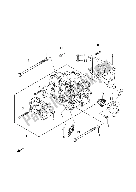 Tutte le parti per il Testata del Suzuki UH 200A Burgman 2014