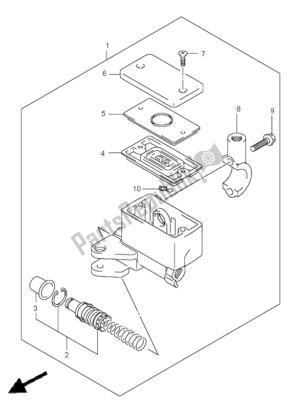 All parts for the Front Master Cylinder of the Suzuki DL 1000 V Strom 2005