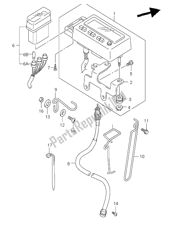 Toutes les pièces pour le Compteur De Vitesse (e24) du Suzuki DR Z 400E 2000