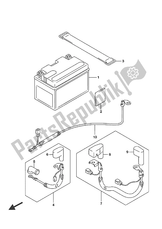 Tutte le parti per il Batteria (uh125a P04) del Suzuki UH 125A Burgman 2016