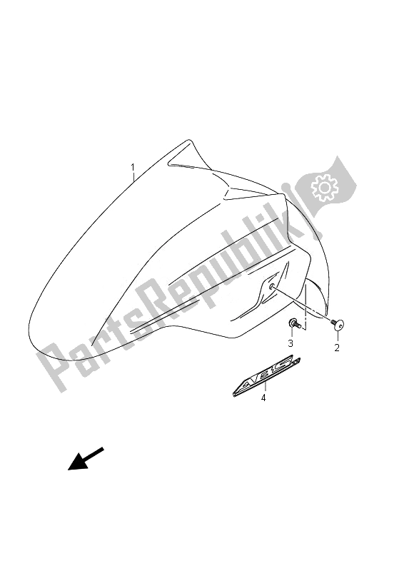 Tutte le parti per il Parafango Anteriore del Suzuki Burgman AN 400 AZA 2010