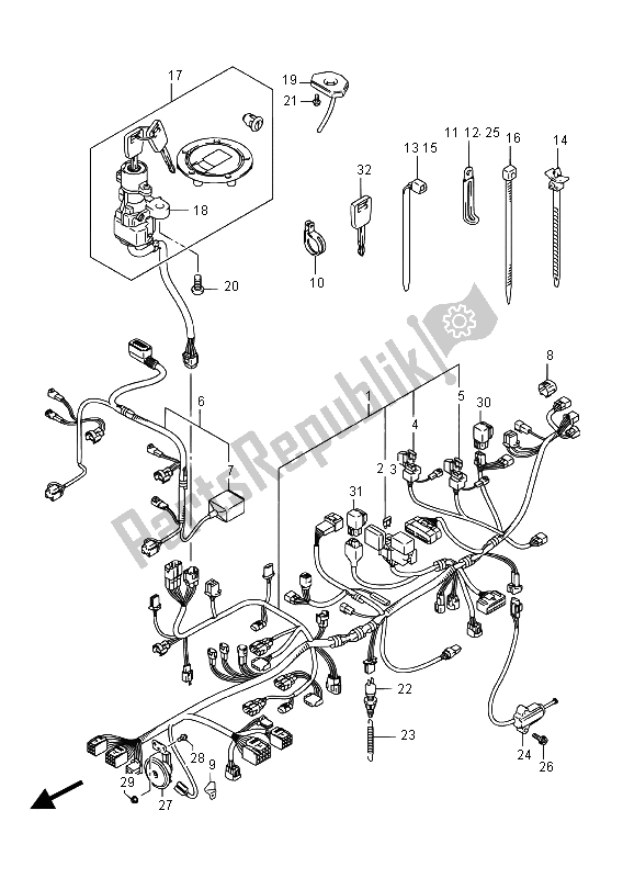 Todas las partes para Arnés De Cableado de Suzuki DL 650 XA V Strom 2015