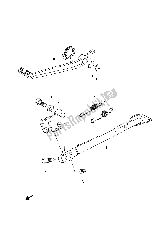 Tutte le parti per il In Piedi del Suzuki DL 650A V Strom 2014