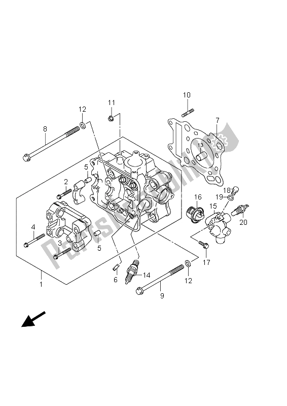 Todas las partes para Cabeza De Cilindro de Suzuki UH 125 Burgman 2009