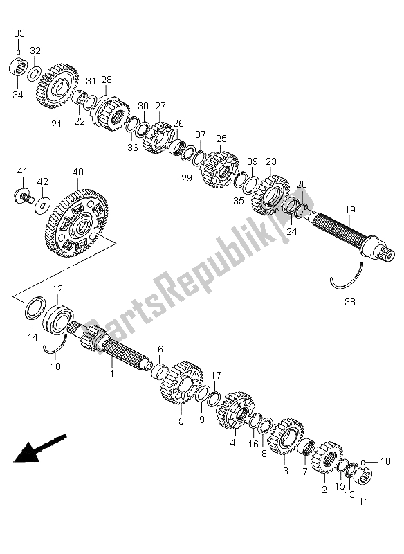 Todas las partes para Transmisión de Suzuki C 1800R VLR 1800 2009