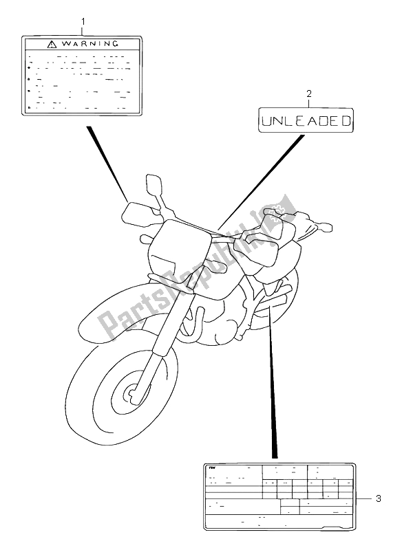 Alle onderdelen voor de Etiket van de Suzuki DR 650 SE 1999