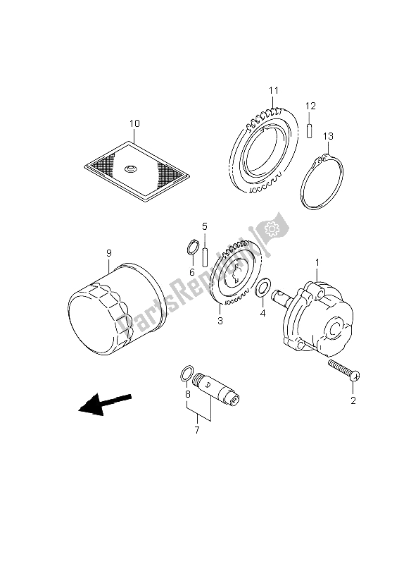 Todas las partes para Bomba De Aceite de Suzuki DL 1000 V Strom 2008