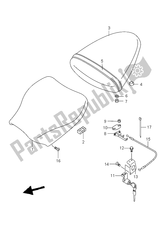 Tutte le parti per il Posto A Sedere del Suzuki TL 1000R 1999