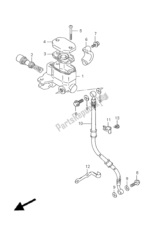 Wszystkie części do Przedni Cylinder G?ówny Suzuki GN 125E 1997