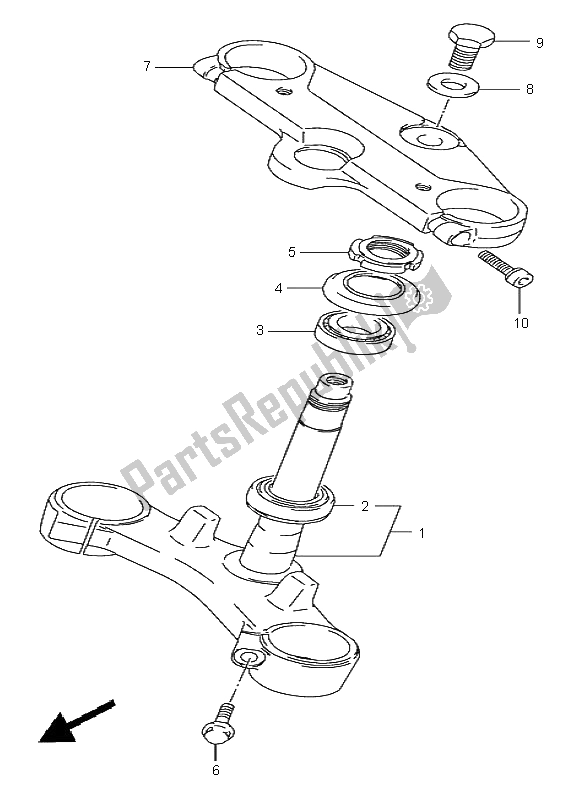 Todas las partes para Vástago De Dirección de Suzuki GSX 600F 1997