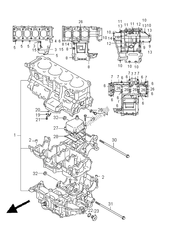 Wszystkie części do Korbowód Suzuki GSX R 1000 2001