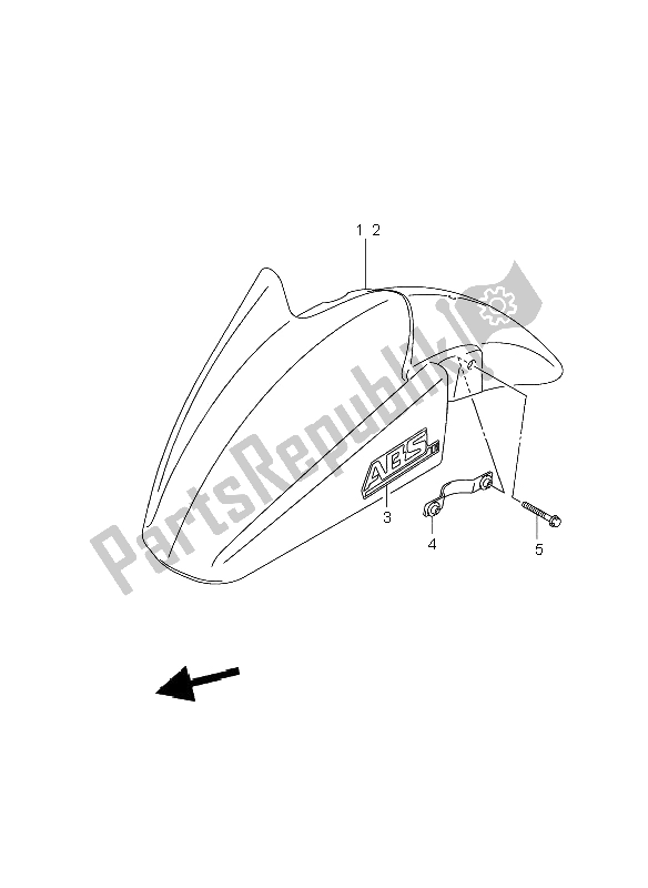 Toutes les pièces pour le Garde-boue Avant du Suzuki GSF 650 Nsnasa Bandit 2008