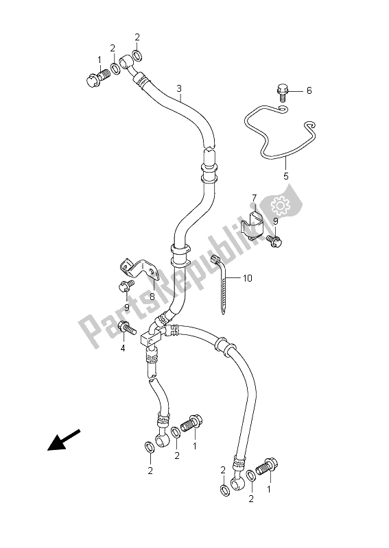 Todas las partes para Manguera Del Freno Delantero (an400 E2) de Suzuki Burgman AN 400 AZA 2011