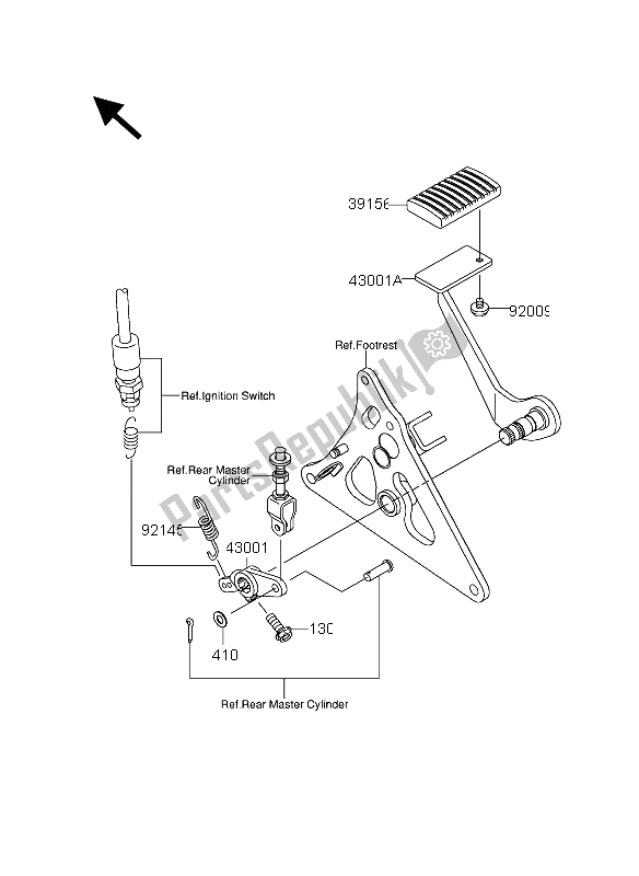 Todas las partes para Pedal De Freno de Suzuki VZ 1600 Marauder 2004