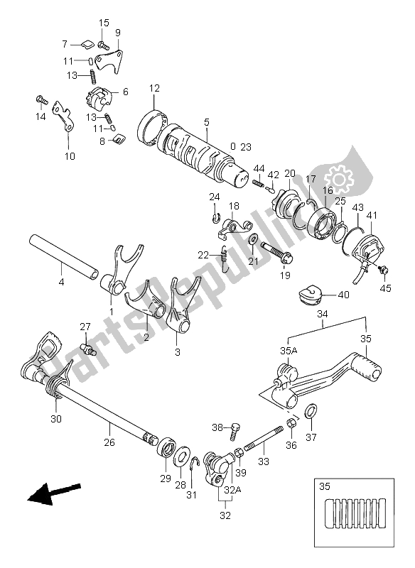 All parts for the Gear Shifting of the Suzuki GSF 600N Bandit 1996