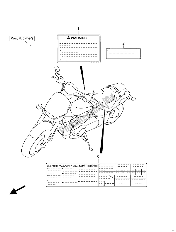 All parts for the Label (vzr1800z E19) of the Suzuki VZR 1800 NZR M Intruder 2011