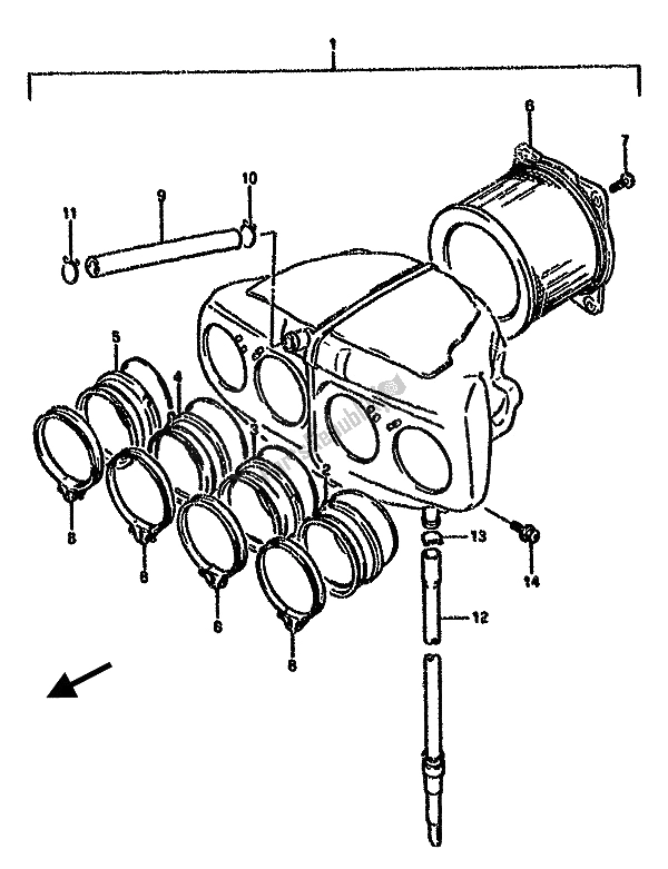 Todas las partes para Filtro De Aire de Suzuki GSX 750F 1989