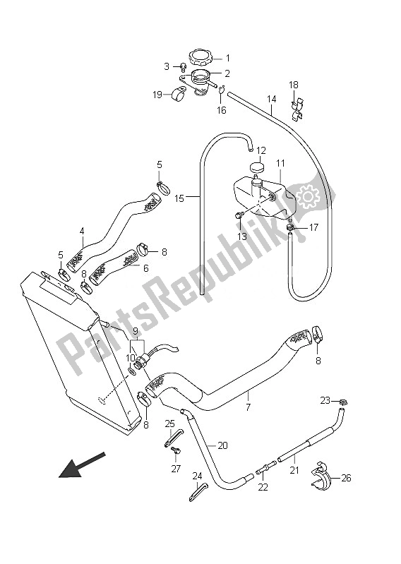 Tutte le parti per il Tubo Del Radiatore del Suzuki C 800 VL Intruder 2011