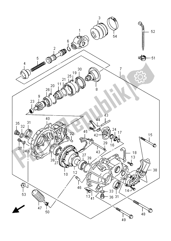 Todas las partes para Engranaje Cónico Final (delantero) de Suzuki LT A 750 XVZ Kingquad AXI 4X4 2015