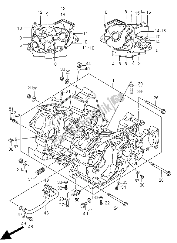 Todas as partes de Bloco Do Motor do Suzuki VS 800 Intruder 2002