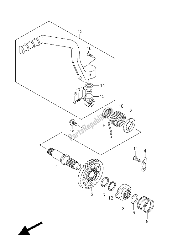 Wszystkie części do Kick Starter Suzuki RM Z 450 2005