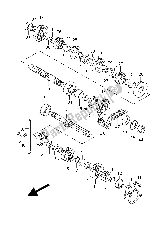 All parts for the Transmission of the Suzuki SFV 650A Gladius 2010