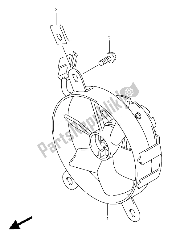 Alle onderdelen voor de Radiatorventilator van de Suzuki DR Z 400S 2007