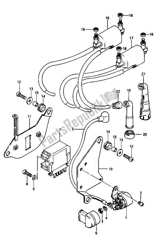 All parts for the Electrical of the Suzuki GSX 1100 1150 Eesef 1985