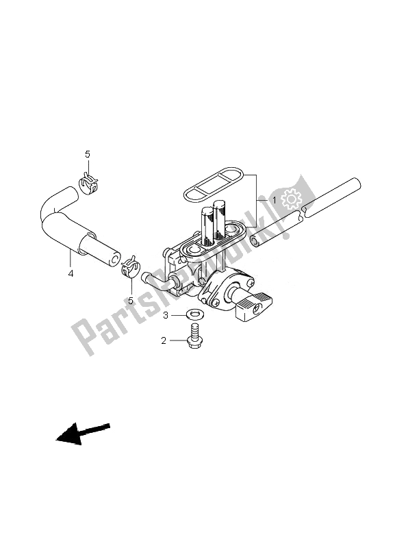 All parts for the Fuel Cock of the Suzuki LT Z 50 4T Quadsport 2010