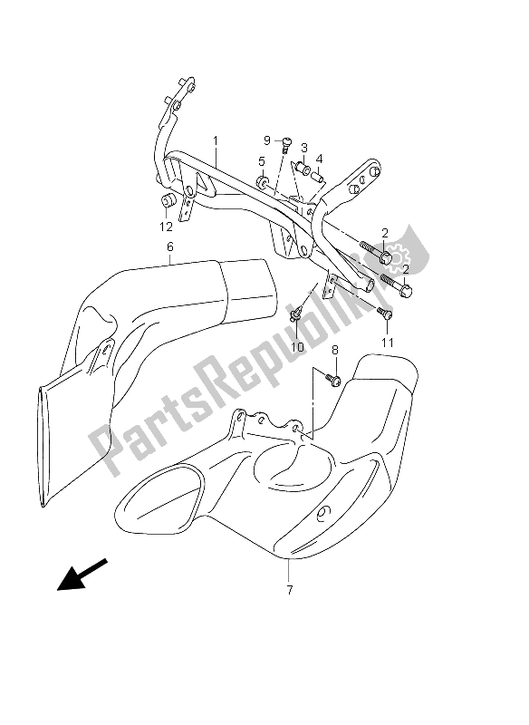 All parts for the Cowling Body Installation Parts of the Suzuki GSX 1300R Hayabusa 2005