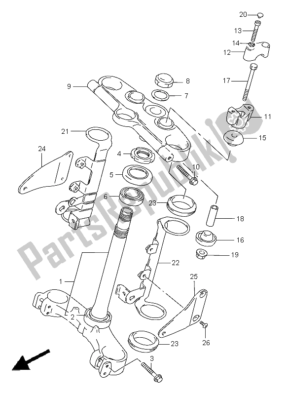 Todas las partes para Vástago De Dirección (gsf1200-s) de Suzuki GSF 1200 Nssa Bandit 1998