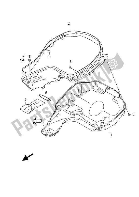 Tutte le parti per il Scatola Del Casco del Suzuki UH 200 Burgman 2009