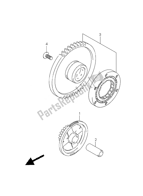 Todas las partes para Embrague De Arranque de Suzuki GSX 650 FA 2010