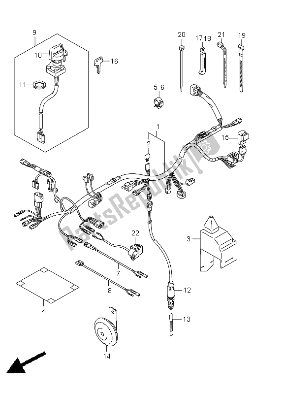 All parts for the Wiring Harness (lt-f250 E24) of the Suzuki LT F 250 Ozark 2012