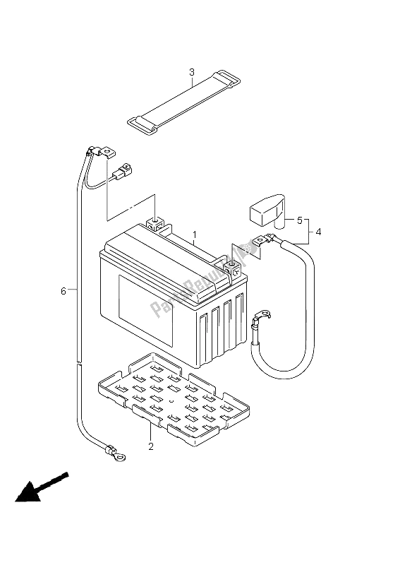 Tutte le parti per il Batteria (gsx650f E21) del Suzuki GSX 650 FA 2011