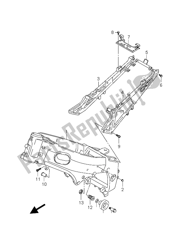 Toutes les pièces pour le Cadre du Suzuki GSX R 600 2004