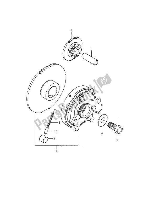 Tutte le parti per il Frizione Di Avviamento del Suzuki GSF 400 Bandit 1993