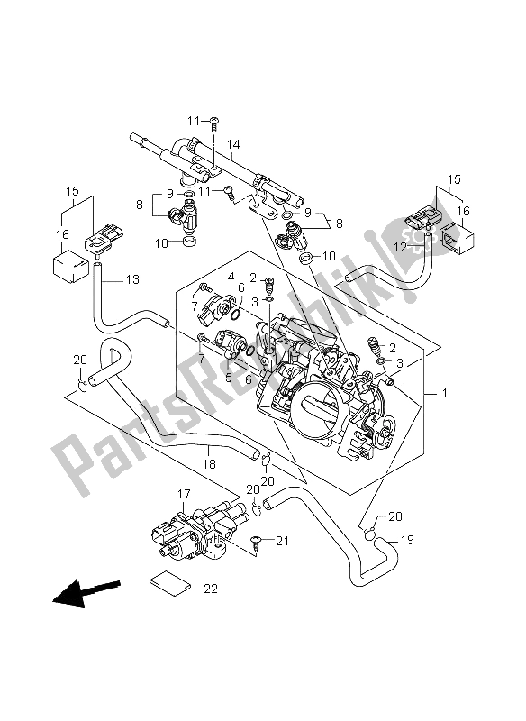 Todas las partes para Cuerpo Del Acelerador de Suzuki VZR 1800 Rnzr2 M Intruder 2009