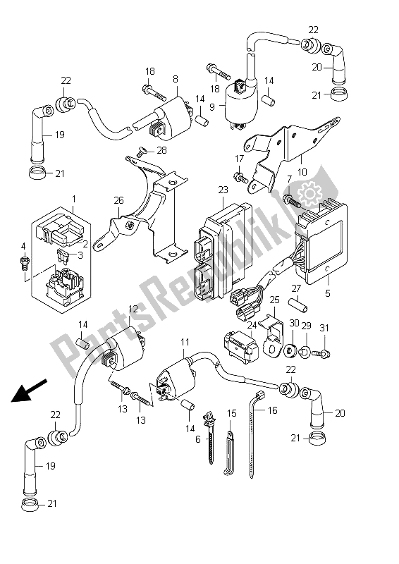 Todas las partes para Eléctrico (vl800 E02) de Suzuki C 800 VL Intruder 2012