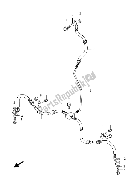 Toutes les pièces pour le Flexible De Frein Avant du Suzuki LT A 750 XZ Kingquad AXI 4X4 2015